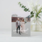 Carte Postale Nous avons choisi le faire-part mariage moderne (Debout devant)