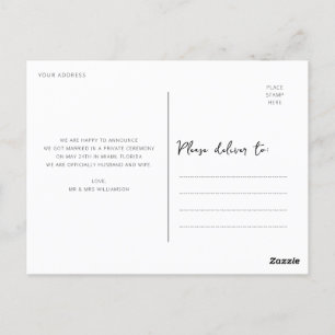 Carte Postale nous avons choisi le mariage de calligraphie faire