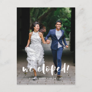 Carte Postale Nous avons choisi Modern script mariage photo 