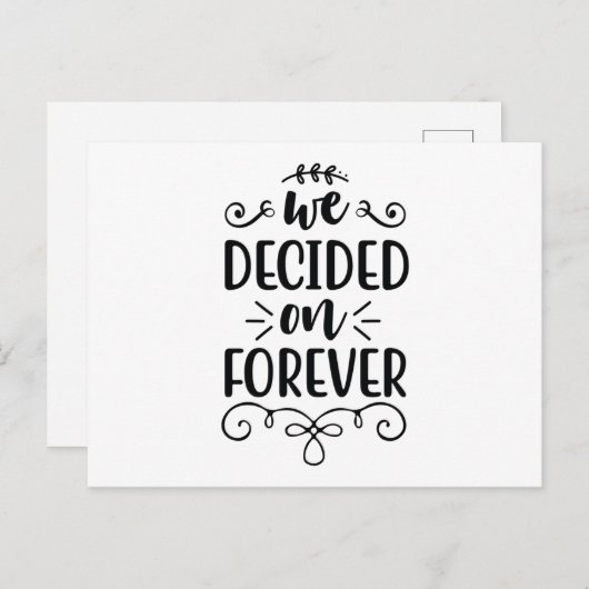 Carte Postale Nous avons décidé pour toujours (Devant / Derrière)