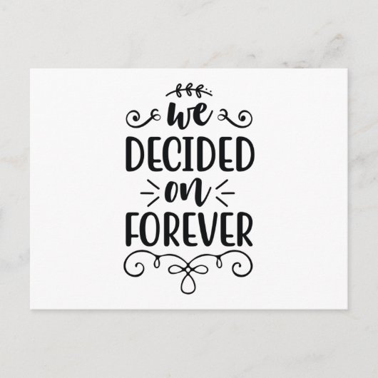 Carte Postale Nous avons décidé pour toujours (Devant)