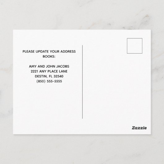 Carte Postale Nous Avons Déménagé À La Plage Palm Tree Photo Hom (Dos)