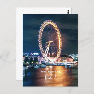 Carte Postale Nous avons déménagé à London Moving Faire-part