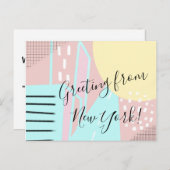 Carte Postale Nous avons déménagé à New York (Devant / Derrière)
