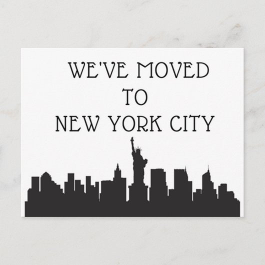Carte Postale Nous avons déménagé à New York (Devant)