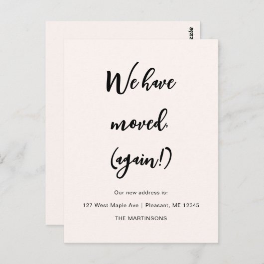 Carte Postale Nous avons déménagé à nouveau drôle Faire-part de  (Devant / Derrière)