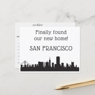 Carte Postale Nous avons déménagé à San Francisco