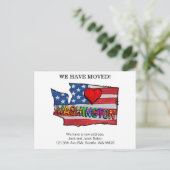 Carte Postale Nous Avons Déménagé Annonce de déménagement de l'É (Debout devant)