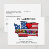 Carte Postale Nous Avons Déménagé Annonce de déménagement de l'É (Devant / Derrière)
