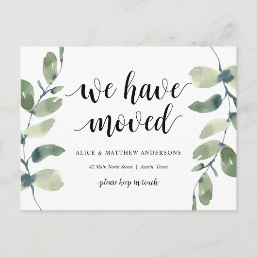 Carte Postale Nous avons déménagé, annonce de notre nouvelle adr (Devant)