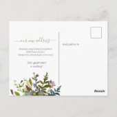 Carte Postale Nous avons déménagé Annonce de style floral Greene (Dos)