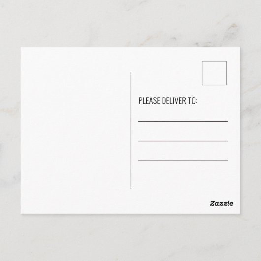 Carte Postale Nous avons déménagé Calligraphie manuscrite Automn (Dos)