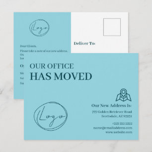 Carte Postale Nous Avons Déménagé Changement d'Adresse de l'Entr
