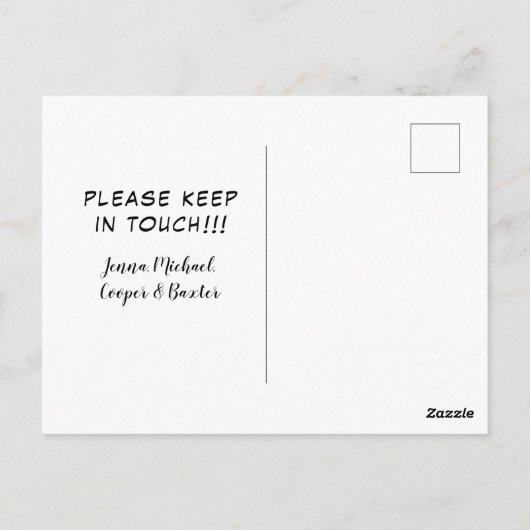 Carte Postale Nous avons déménagé | Crabe d'État de Baltimore (Dos)