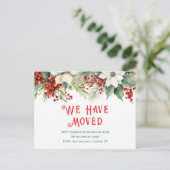 Carte Postale Nous Avons Déménagé De Joyeuses Vacances À La Mais (Debout devant)