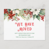 Carte Postale Nous Avons Déménagé De Joyeuses Vacances À La Mais (Devant)