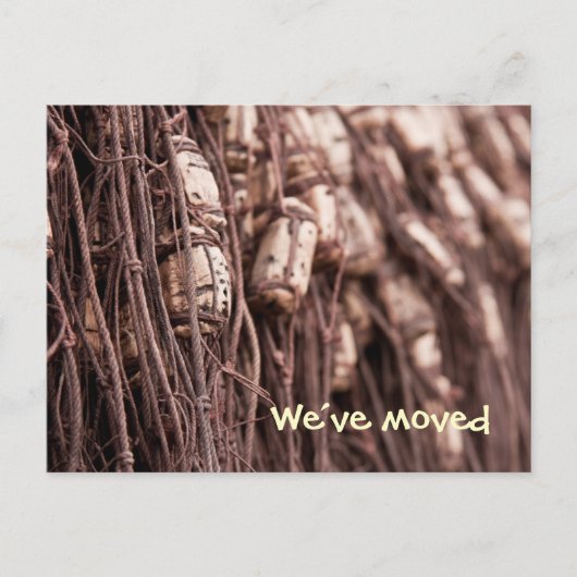 Carte postale Nous avons déménagé filet de pêche (Devant)