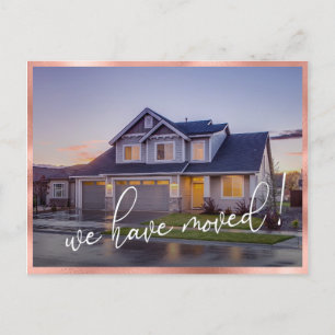 Carte Postale Nous avons déménagé la photo moderne Faire-part de