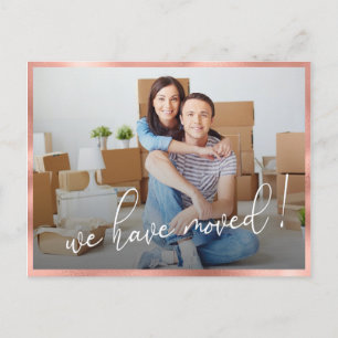 Carte Postale Nous avons déménagé la photo moderne Faire-part de