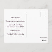 Carte Postale Nous avons déménagé le bouquet de marguerites colo (Dos)