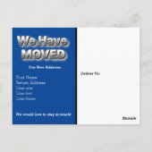 Carte Postale Nous Avons Déménagé | Moderne Laisser 'Bee' Connu (Dos)