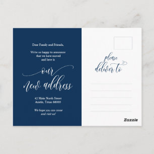 Carte Postale Nous Avons Déménagé, Nouveau Faire-part D'Adresse 