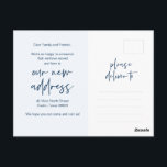 Carte Postale Nous avons déménagé, Nouveau Faire-part d'adresse<br><div class="desc">Ce design minimaliste moderne nouvelle maison,  faire-part mobile,  changement d'adresse cartes postales (avec titre de carte,  nous avons déménagé). C'est le moyen parfait d'annoncer à vos amis et à votre famille que vous avez déménagé.</div>