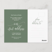 Carte Postale Nous Avons Déménagé, Nouveau Faire-part D'Adresse (Dos)