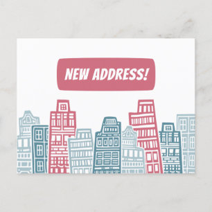Carte Postale Nous avons déménagé nouvelle adresse annonce de dé
