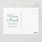 Carte Postale Nous avons déménagé | Nouvelle adresse | Californi (Dos)