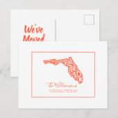 Carte Postale Nous avons déménagé | Nouvelle adresse | Floride (Devant / Derrière)