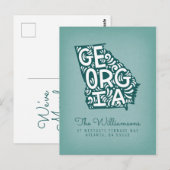 Carte Postale Nous avons déménagé | Nouvelle adresse | Géorgie (Devant / Derrière)