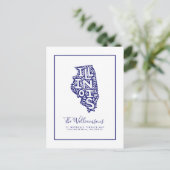 Carte Postale Nous avons déménagé | Nouvelle adresse | Illinois (Debout devant)