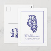 Carte Postale Nous avons déménagé | Nouvelle adresse | Illinois (Devant / Derrière)