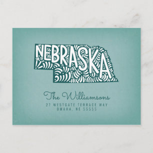 Carte Postale Nous avons déménagé   Nouvelle adresse   Nebraska