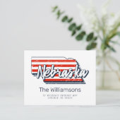 Carte Postale Nous avons déménagé | Nouvelle adresse | Nebraska (Debout devant)