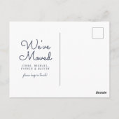 Carte Postale Nous avons déménagé | Nouvelle adresse | Nebraska (Dos)