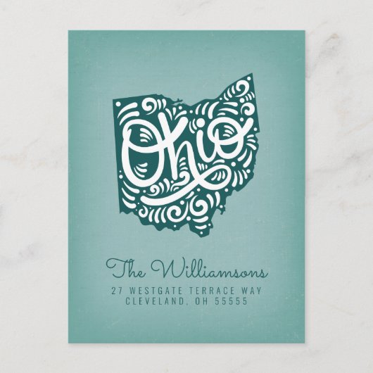 Carte Postale Nous avons déménagé | Nouvelle adresse | Ohio (Devant)