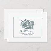 Carte Postale Nous avons déménagé | Nouvelle adresse | Washingto (Devant / Derrière)