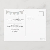 Carte Postale Nous avons déménagé Nouvelle Maison Aquarelle Bleu (Dos)