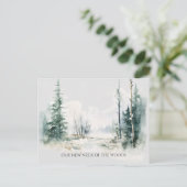 Carte Postale  Nous avons déménagé Nouvelle Maison Paysage Rusti (Debout devant)