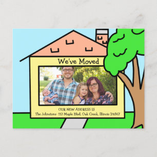 Carte Postale Nous avons déménagé   Nouvelles notifications d'ad