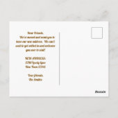 CARTE POSTALE NOUS AVONS DÉMÉNAGÉ ! PORTE EN BOIS PEINTE RUSTIQU (Dos)