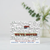 Carte Postale Nous avons déménagé, simple, arty, nouvelle maison (Debout devant)