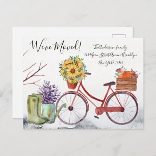 Carte Postale Nous avons déménagé thème automne Thanksgiving