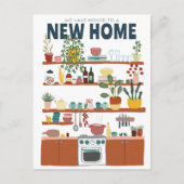 Carte Postale Nous Avons Déplacé Adresse Changer Cute Kitchen Ar (Devant)