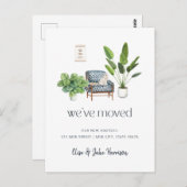 Carte Postale Nous avons déplacé Boho Cat Moving Faire-part (Devant / Derrière)