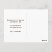 Carte Postale Nous avons déplacé la faire-part (Dos)