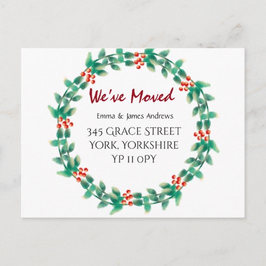 Carte Postale Nous avons déplacé la Faire-part de couronne de No (Devant)