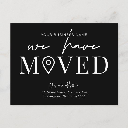 Carte Postale Nous avons déplacé la modification minimale de l'a (Devant)